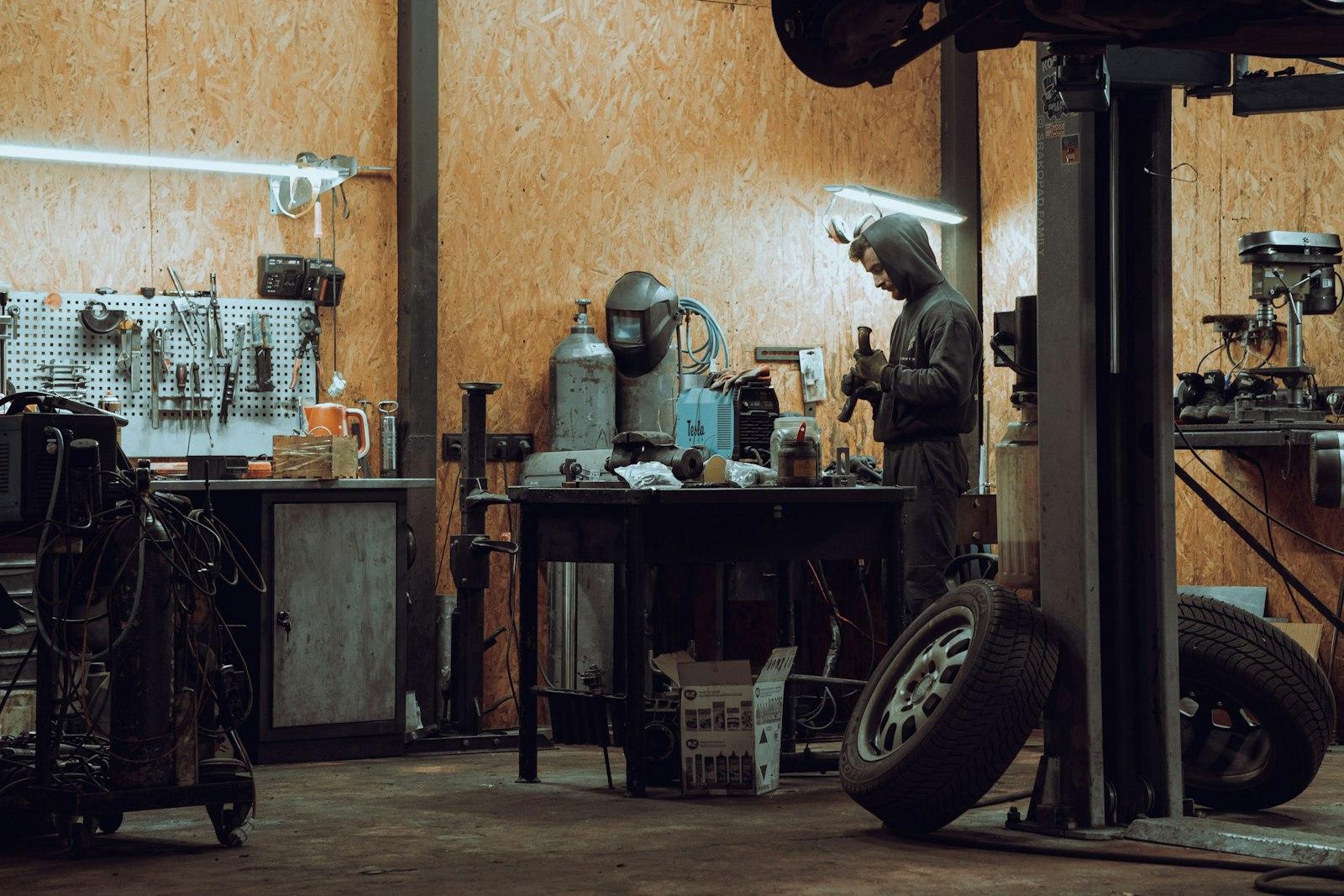 A mechanic at work on the shop floor